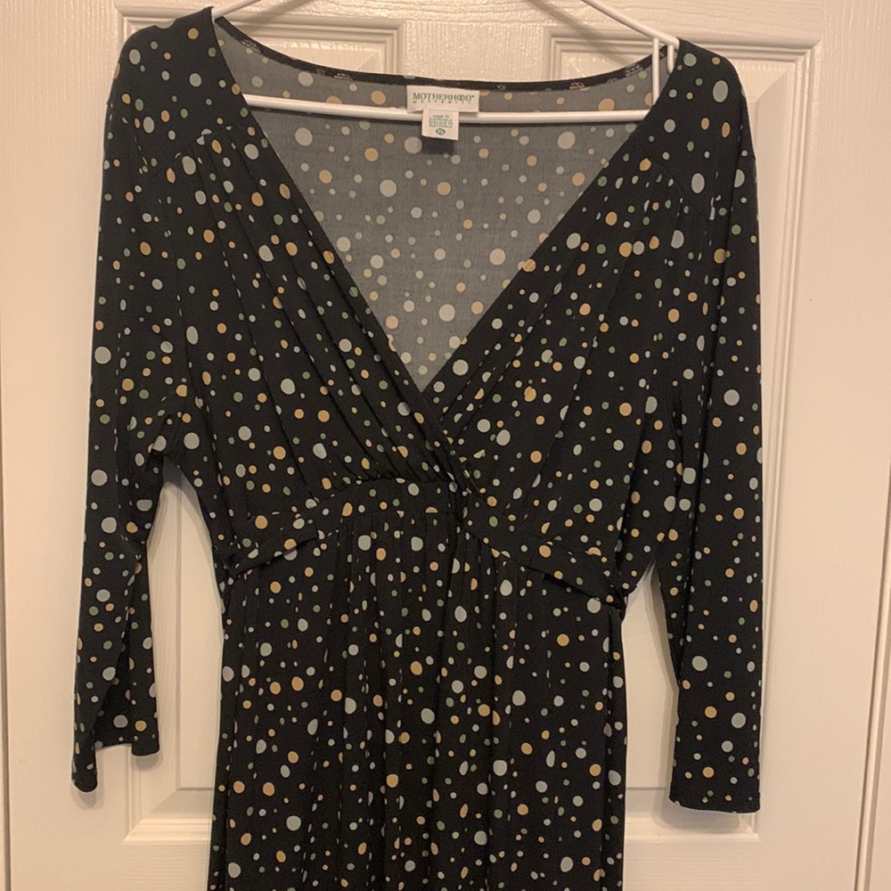 Motherhood Maternity Black Midi Dress